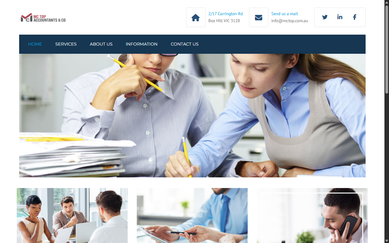 MC Top Accountants website screenshot