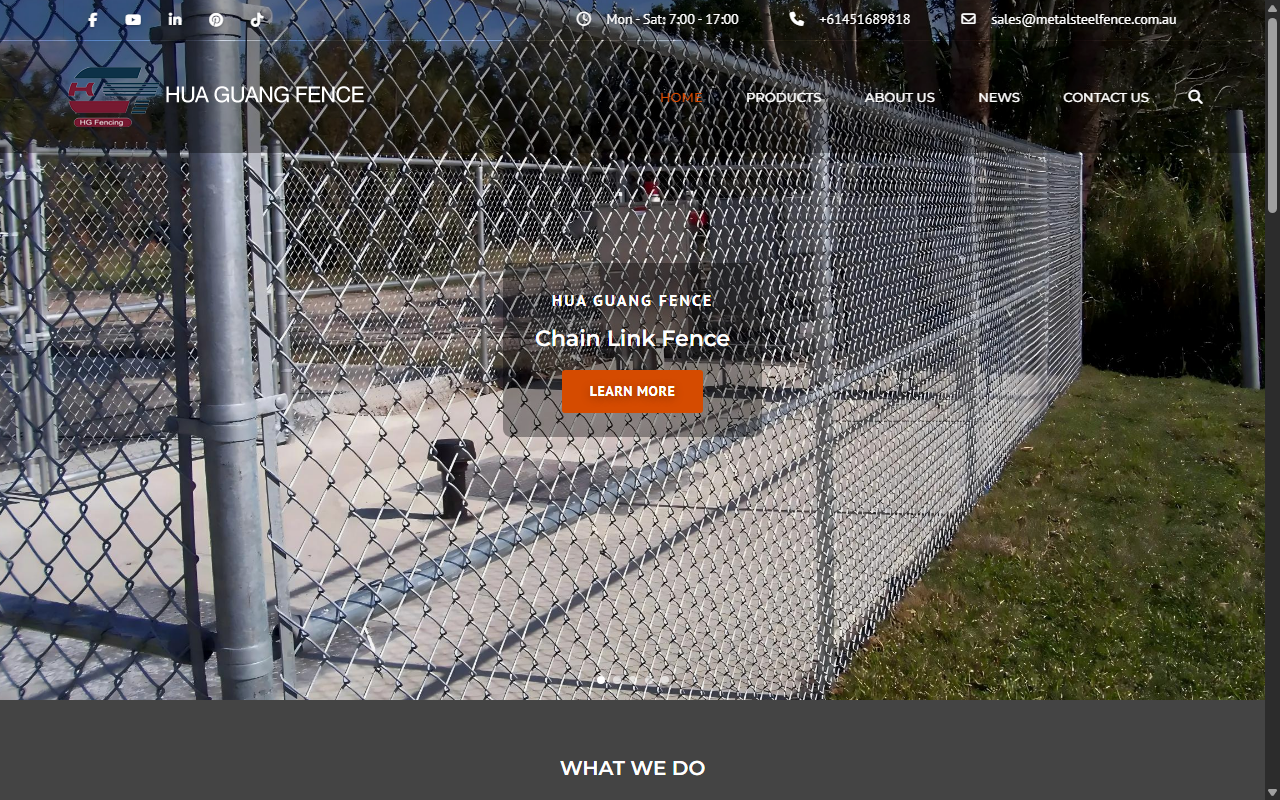 Metal Steel Fence website screenshot